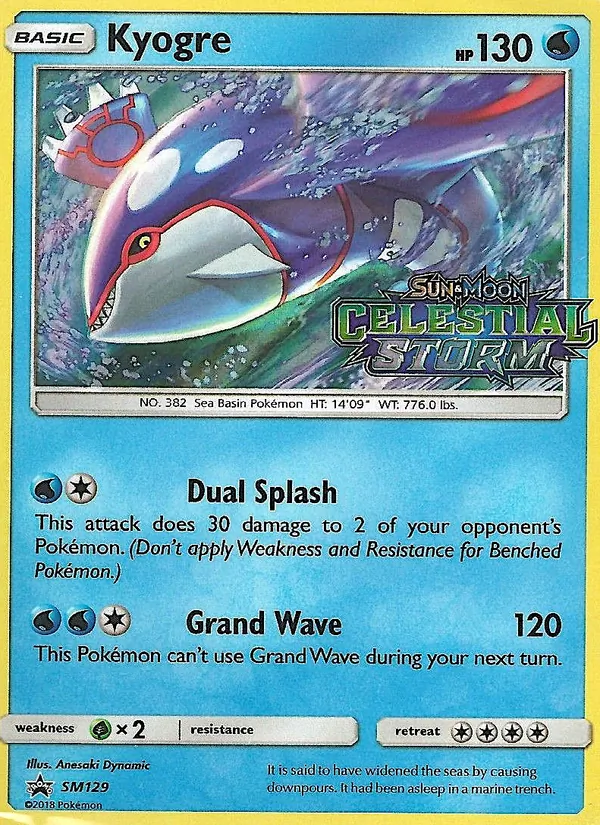 Kyogre #SM129 – SM Black Star Promos card