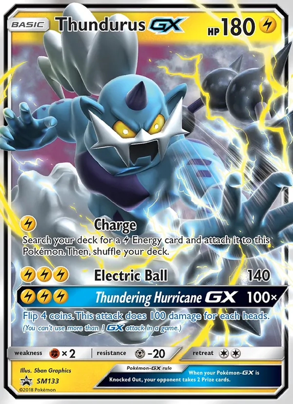 Thundurus GX #SM133 – SM Black Star Promos card