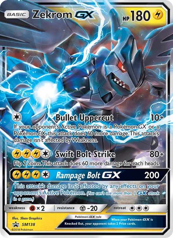 Zekrom GX #SM138 – SM Black Star Promos card