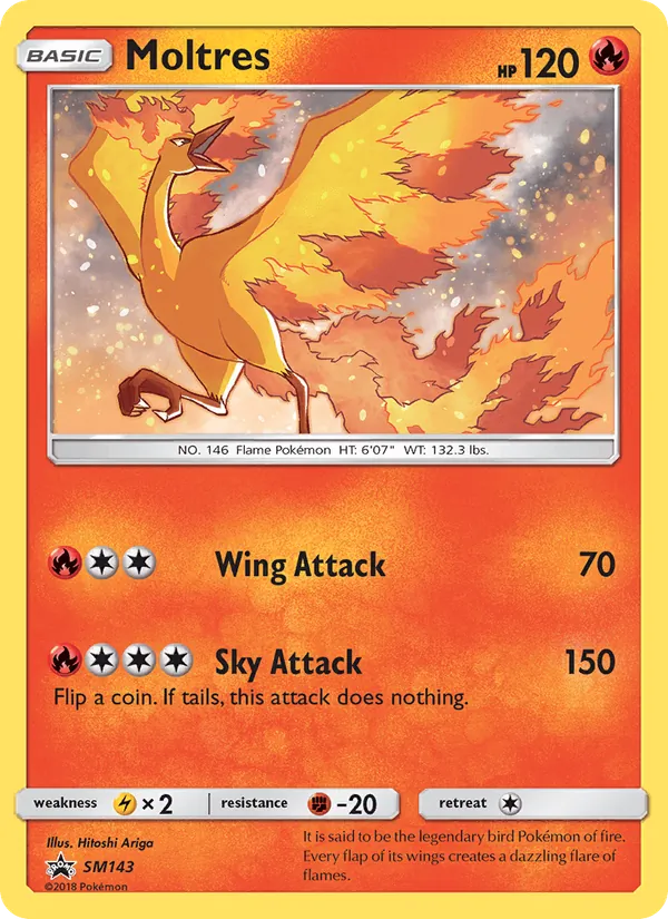 Moltres #SM143 – SM Black Star Promos card