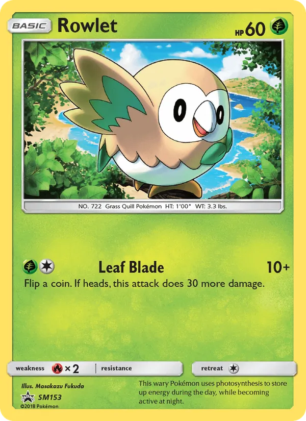 Rowlet #SM153 – SM Black Star Promos card
