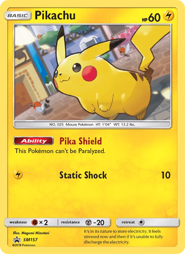 Pikachu #SM157 – SM Black Star Promos card