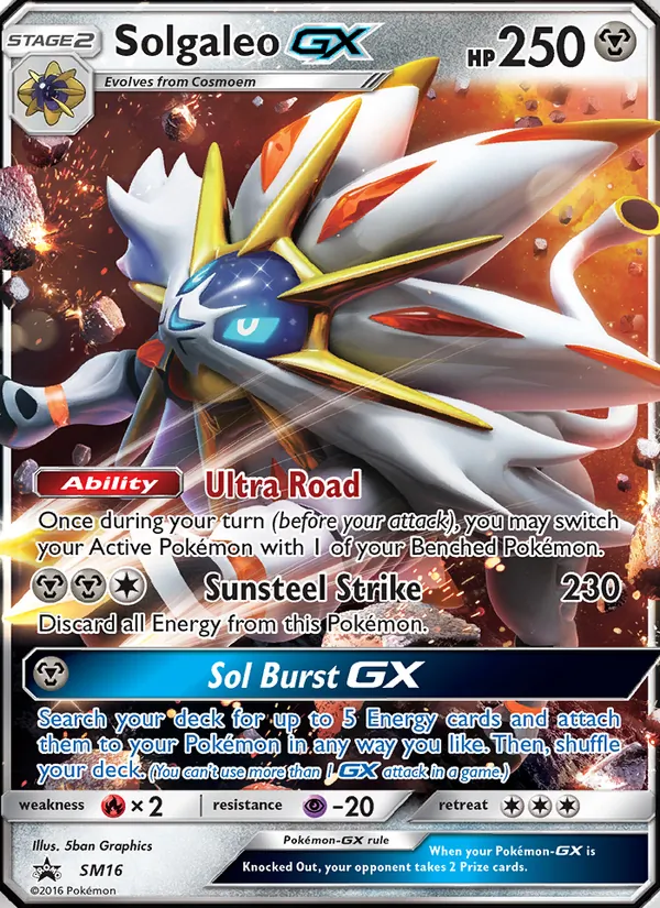 Solgaleo GX #SM16 – SM Black Star Promos card