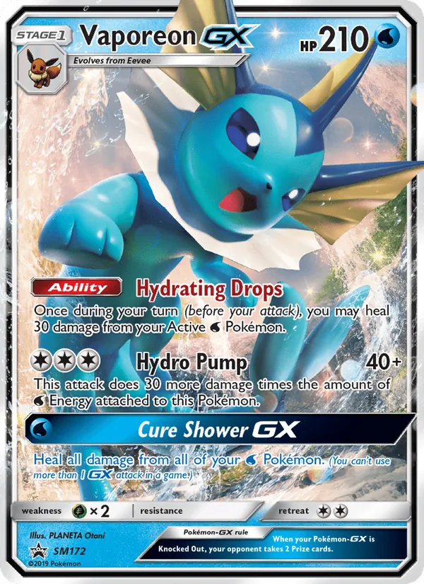 Vaporeon GX #SM172 – SM Black Star Promos card