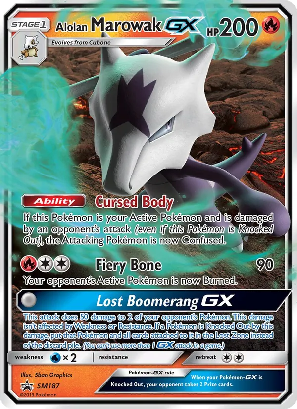Alolan Marowak GX #SM187 – SM Black Star Promos card