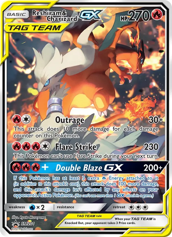 Reshiram & Charizard GX #SM201 – SM Black Star Promos card