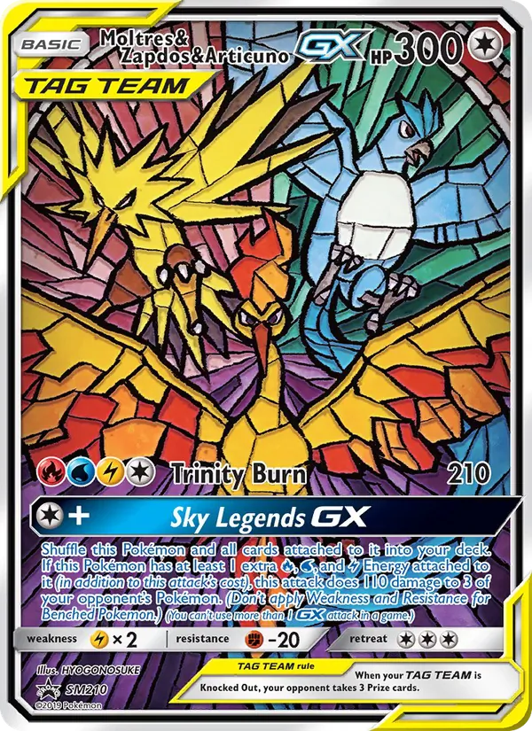 Moltres & Zapdos & Articuno GX #SM210 – SM Black Star Promos card