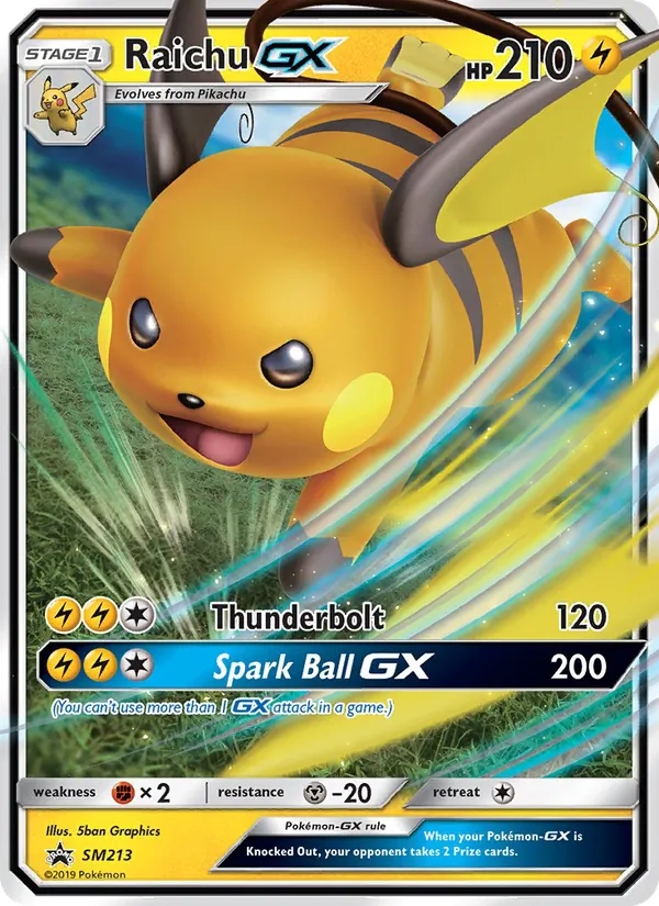 Raichu GX #SM213 – SM Black Star Promos card
