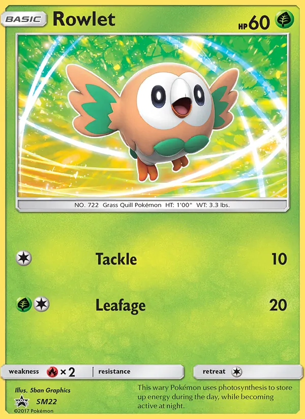 Rowlet #SM22 – SM Black Star Promos card