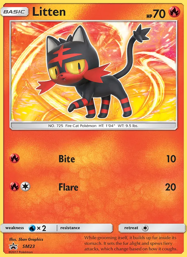Litten #SM23 – SM Black Star Promos card