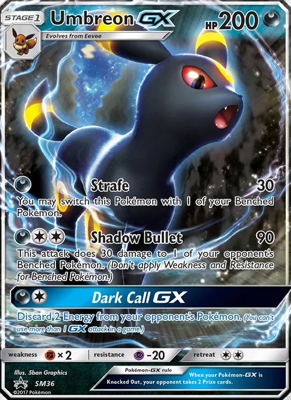 Umbreon GX #SM36 – SM Black Star Promos card