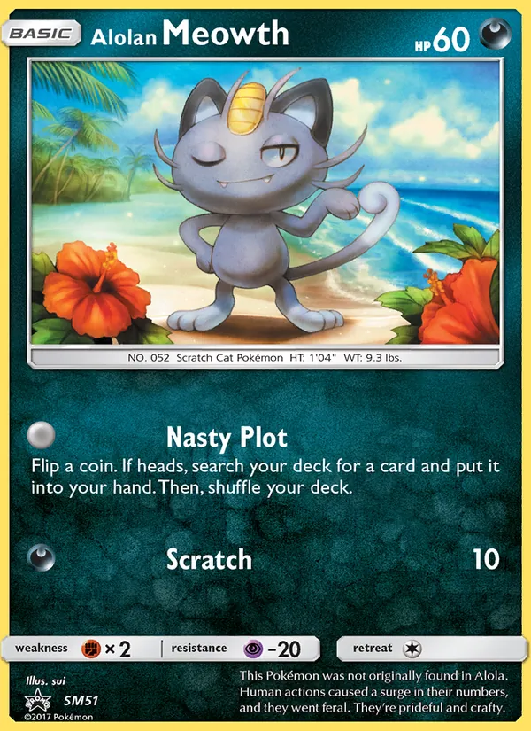 Alolan Meowth #SM51 – SM Black Star Promos card