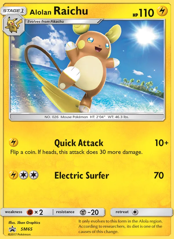 Alolan Raichu #SM65 – SM Black Star Promos card