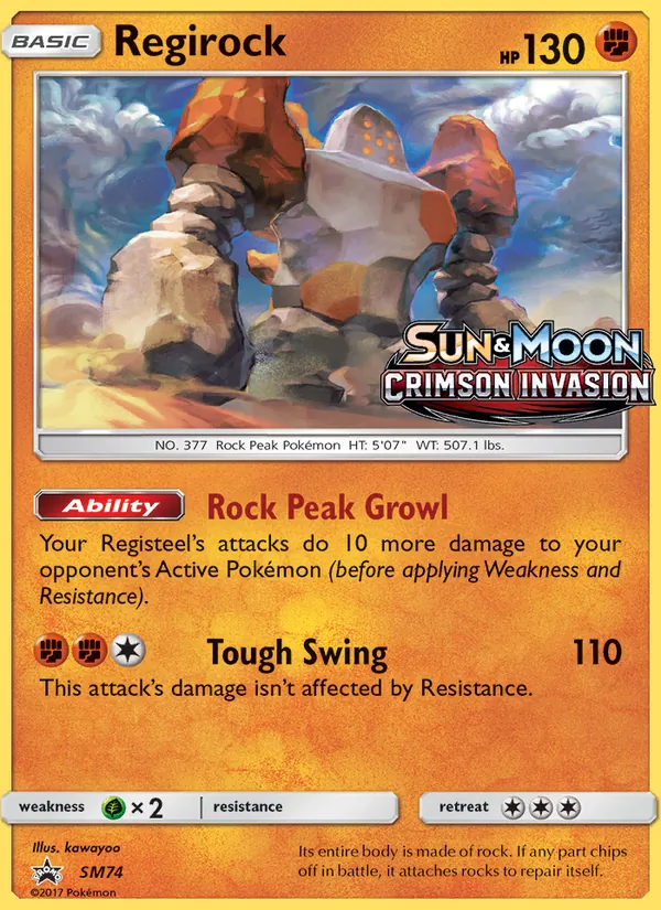 Regirock #SM74 – SM Black Star Promos card