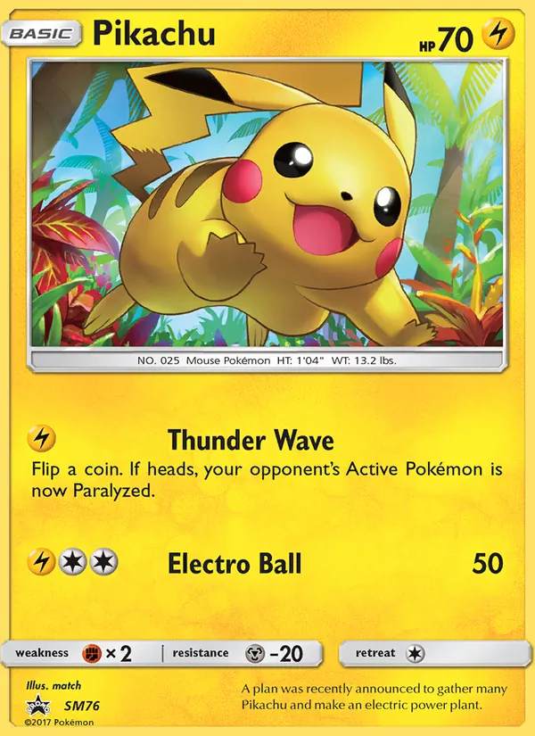 Pikachu #SM76 – SM Black Star Promos card