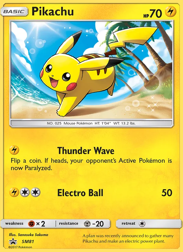 Pikachu #SM81 – SM Black Star Promos card