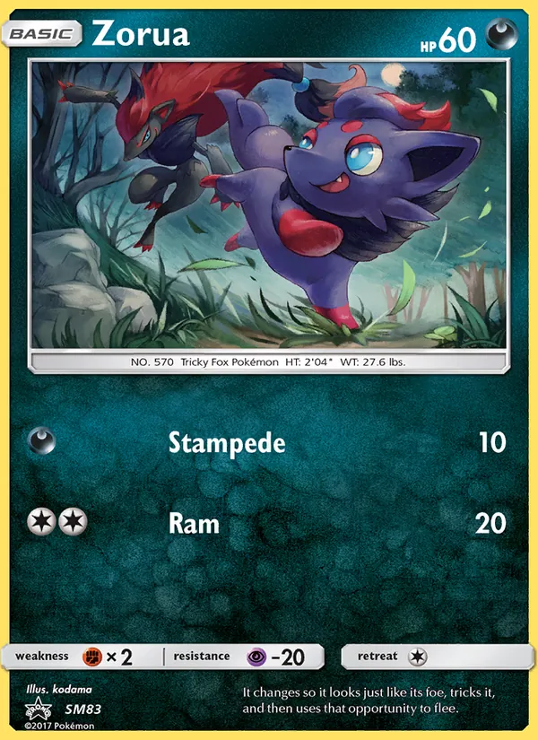 Zorua #SM83 – SM Black Star Promos card