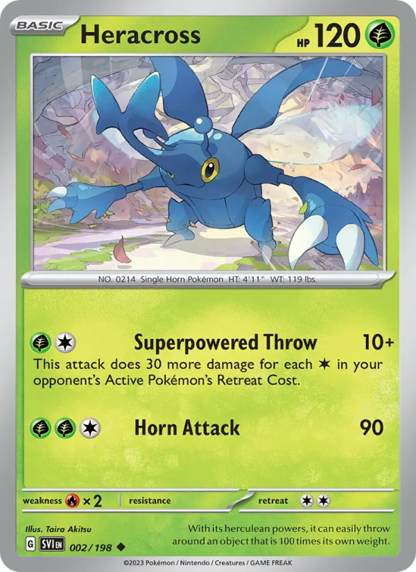 Heracross #002 – Scarlet & Violet card