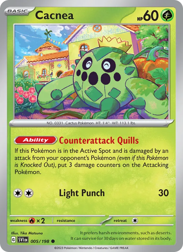 Cacnea #005 – Scarlet & Violet card
