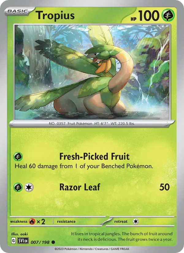 Tropius #007 – Scarlet & Violet card