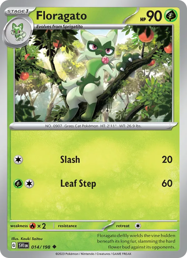 Floragato #014 – Scarlet & Violet card