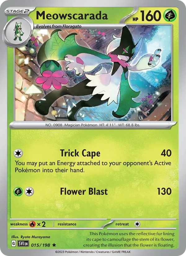 Meowscarada #015 – Scarlet & Violet card