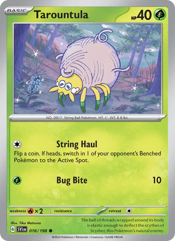 Tarountula #016 – Scarlet & Violet card