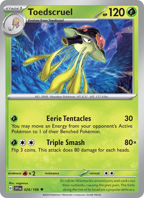 Toedscruel #026 – Scarlet & Violet card