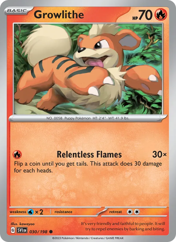 Growlithe #030 – Scarlet & Violet card