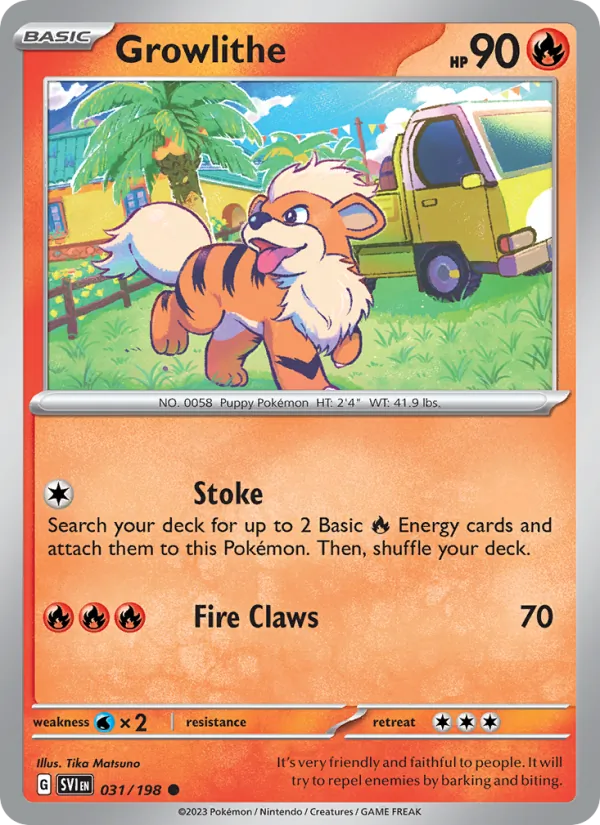 Growlithe #031 – Scarlet & Violet card