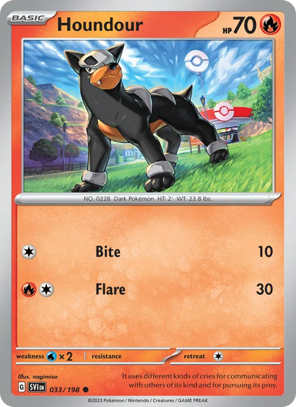 Houndour #033 – Scarlet & Violet card