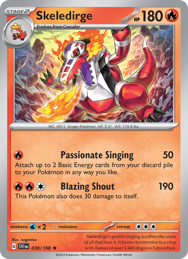 Skeledirge #038 – Scarlet & Violet card