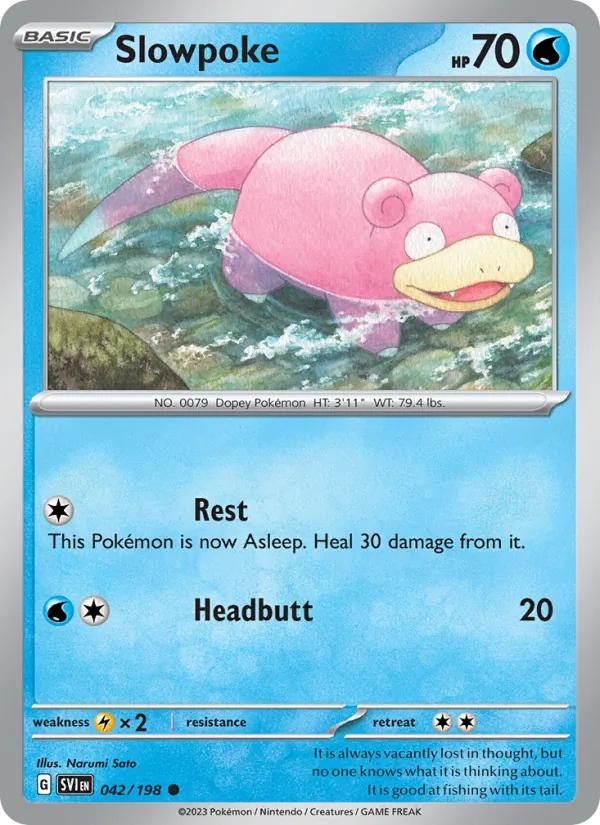 Slowpoke #042 – Scarlet & Violet card