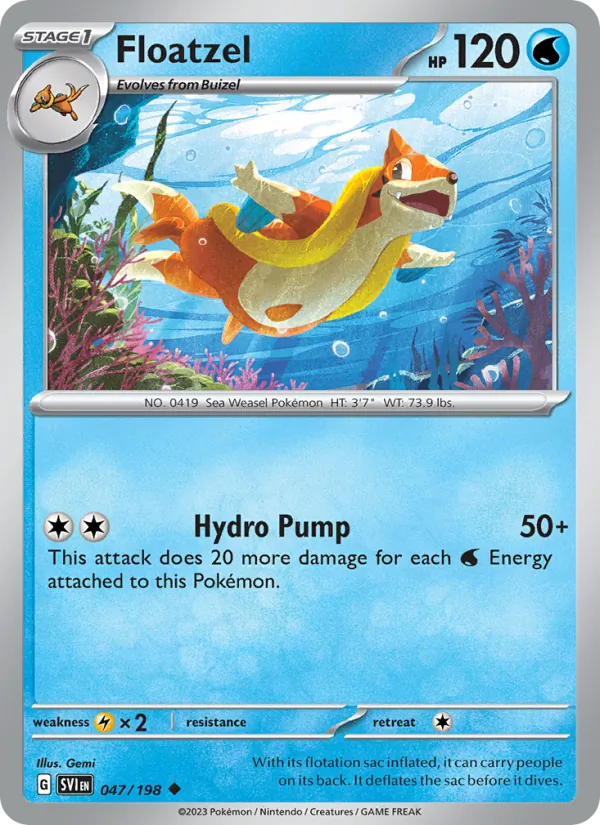 Floatzel #047 – Scarlet & Violet card