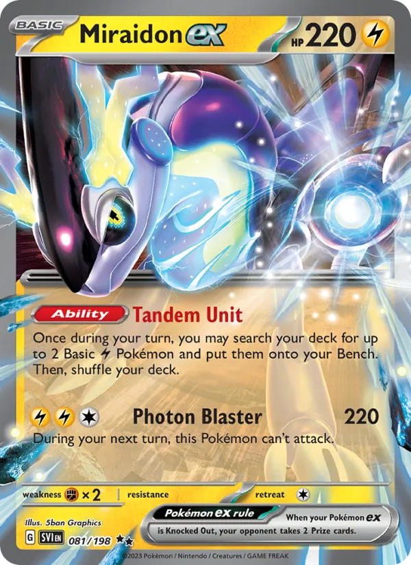 Miraidon ex #081 – Scarlet & Violet card