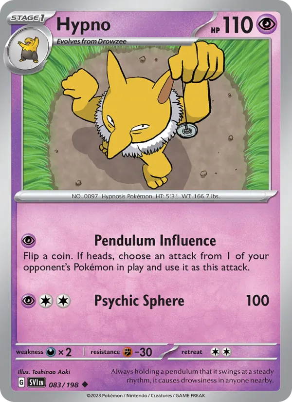 Hypno #083 – Scarlet & Violet card