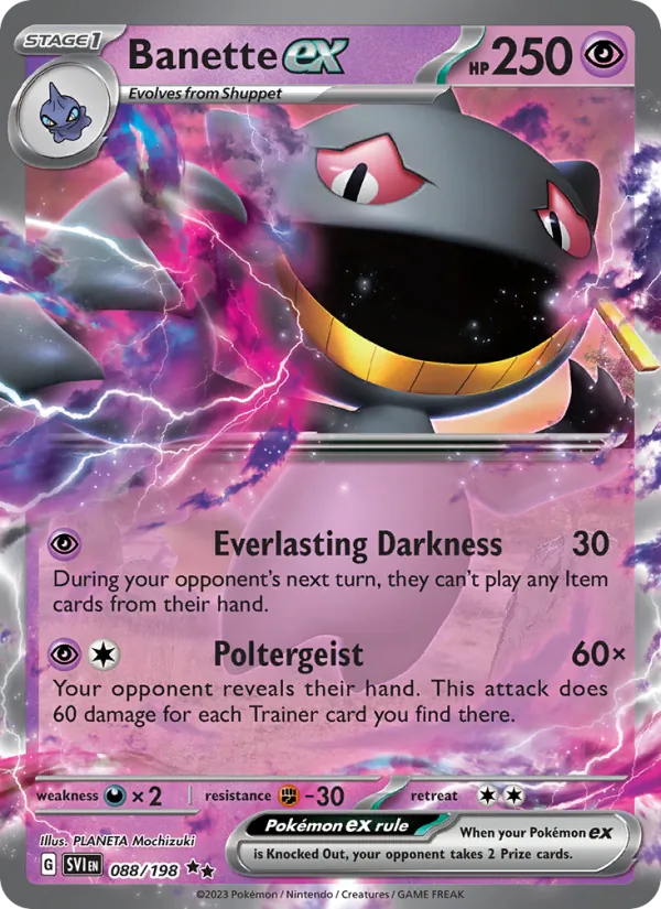 Banette ex #088 – Scarlet & Violet card