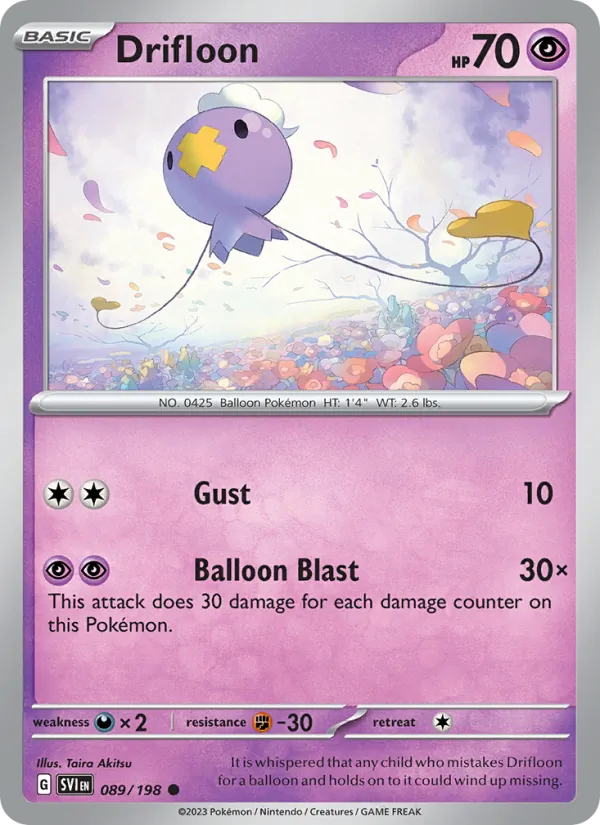 Drifloon #089 – Scarlet & Violet card