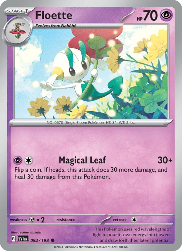 Floette #092 – Scarlet & Violet card