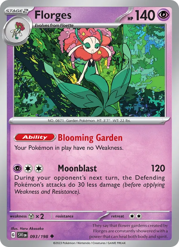 Florges #093 – Scarlet & Violet card