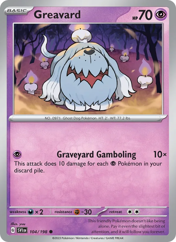 Greavard #104 – Scarlet & Violet card