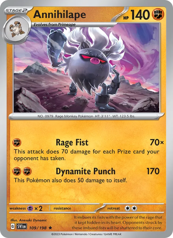 Annihilape #109 – Scarlet & Violet card