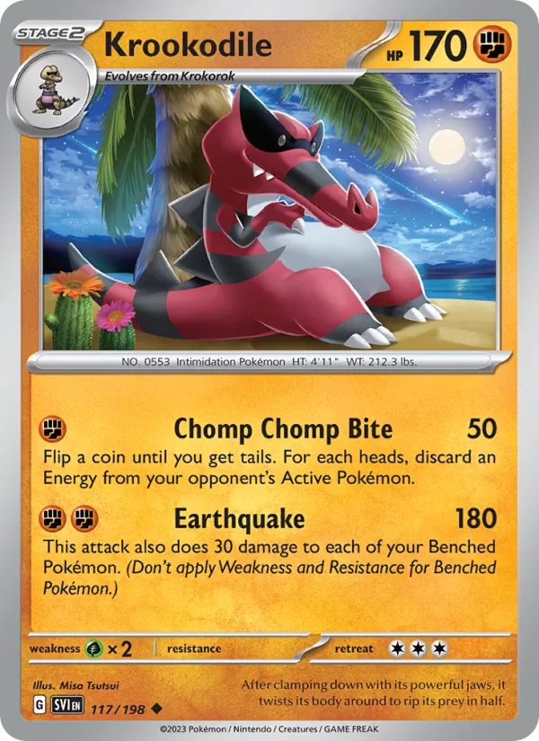 Krookodile #117 – Scarlet & Violet card