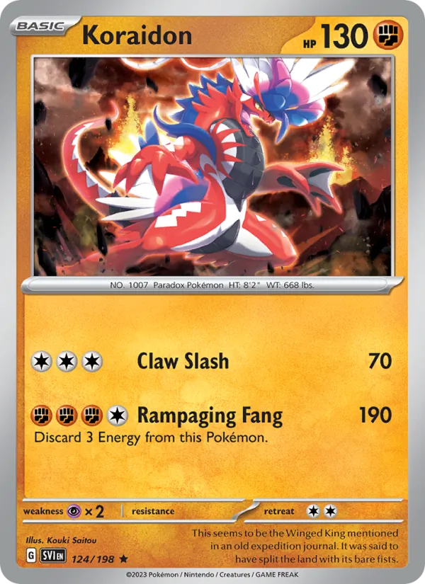 Koraidon #124 – Scarlet & Violet card