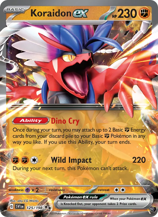 Koraidon ex #125 – Scarlet & Violet card