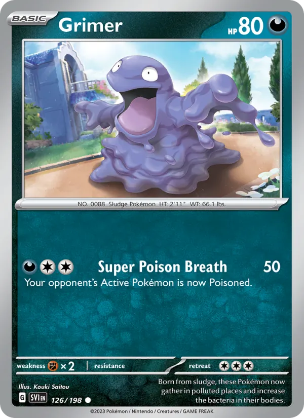 Grimer #126 – Scarlet & Violet card