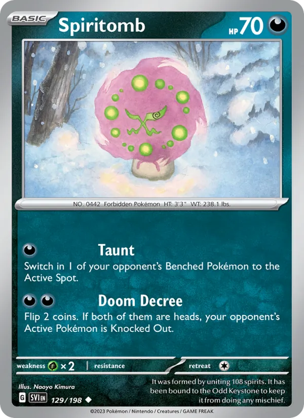 Spiritomb #129 – Scarlet & Violet card