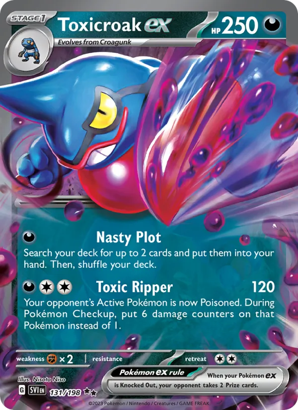 Toxicroak ex #131 – Scarlet & Violet card