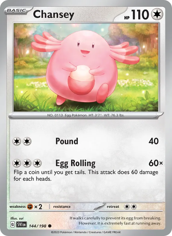 Chansey #144 – Scarlet & Violet card