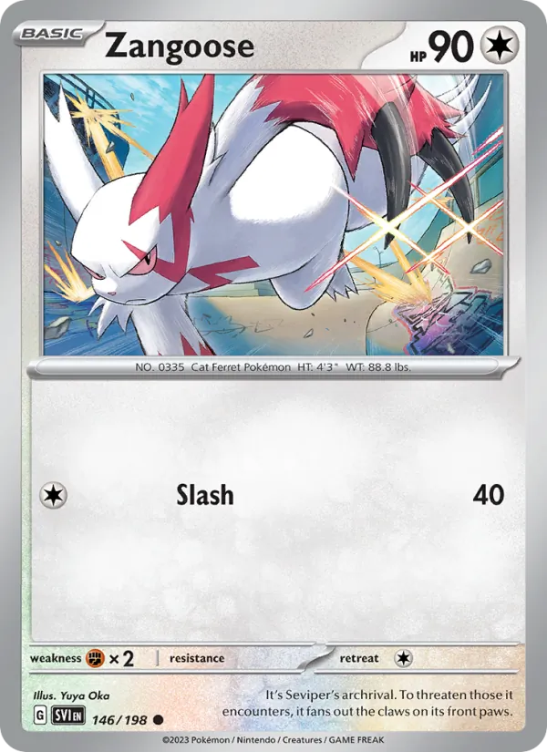 Zangoose #146 – Scarlet & Violet card